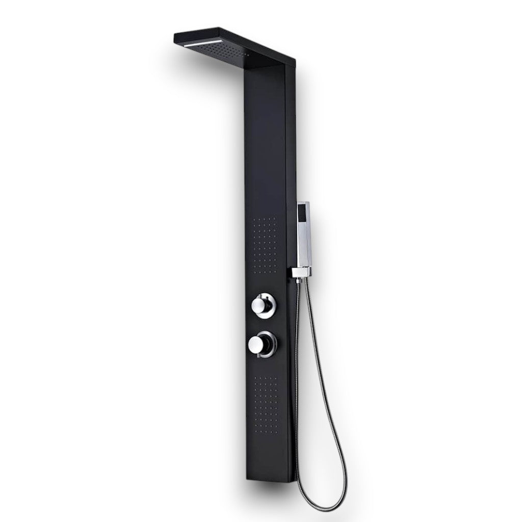 Colonne de Douche Hydromassante Noire Hydro Design