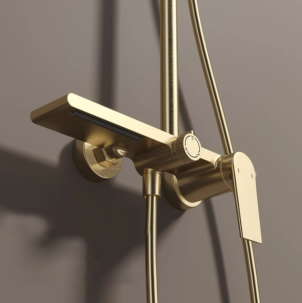 Colonne de Douche Thermostatique Or brossé Hydro Design