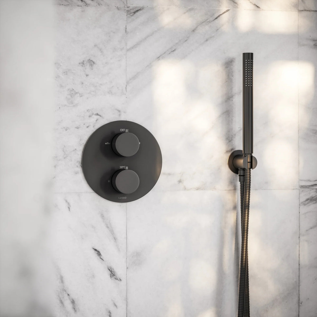 Colonne de Douche Encastrable Noir mat