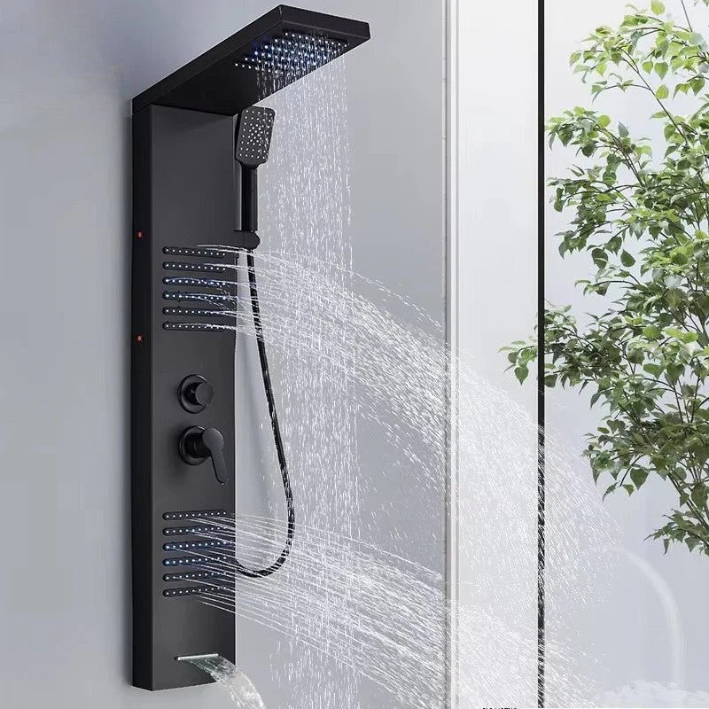 Colonne de Douche Hydromassante Noir Hydro Design
