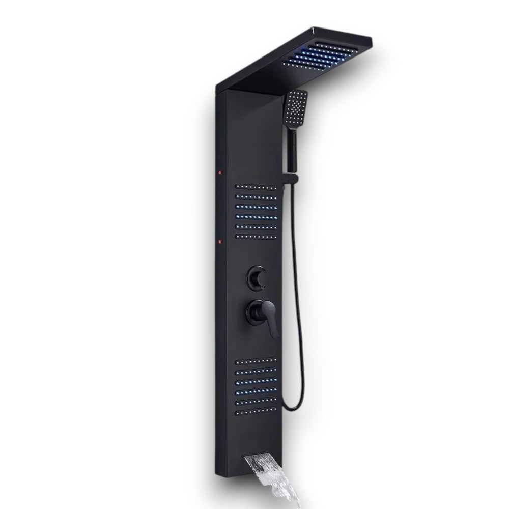Colonne de Douche Hydromassante Noir Hydro Design