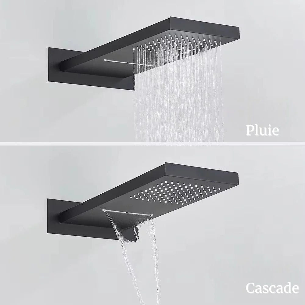 Colonne de Douche Encastrable Noir Mat Hydro Design