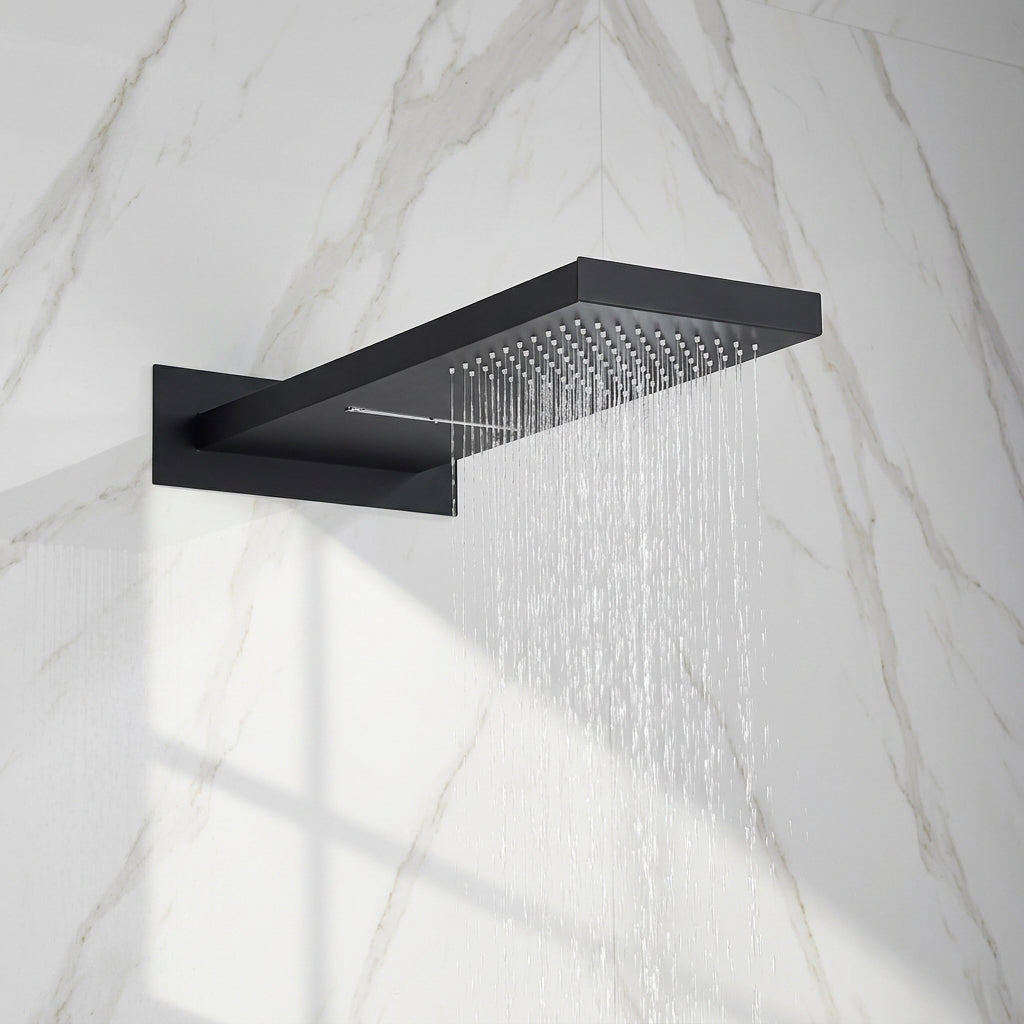 Colonne de Douche Encastrable Noir Mat
