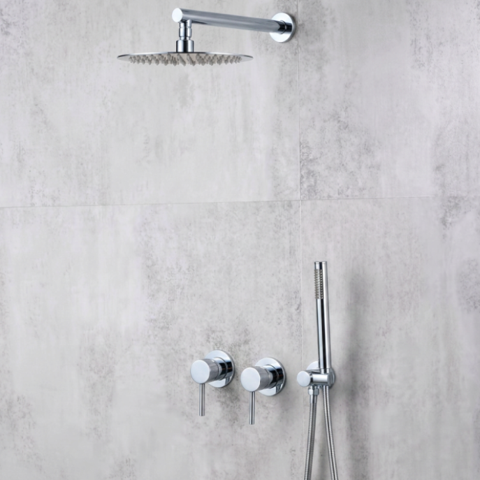 Colonne de douche encastrable chrome