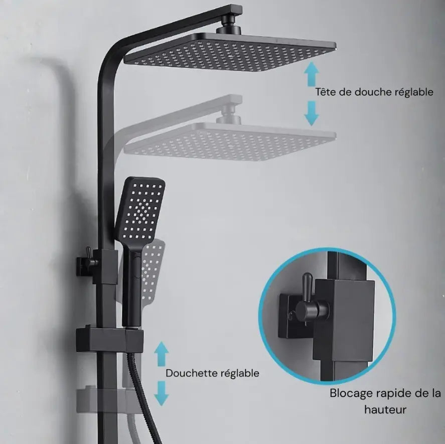 Colonne de Douche Noir Mat Hydro Design