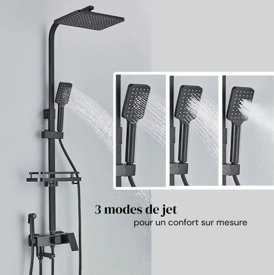 Colonne de Douche Noir Mat Hydro Design