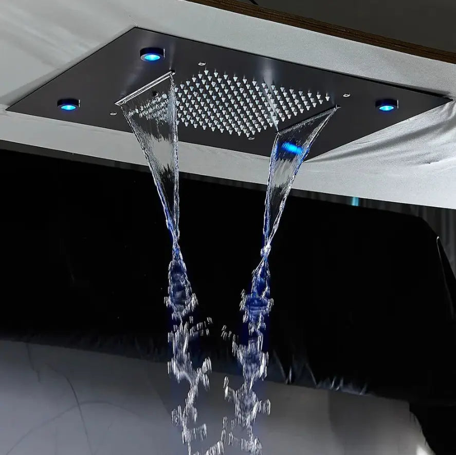 Colonne de Douche Encastrable Noir Mat Hydro Design