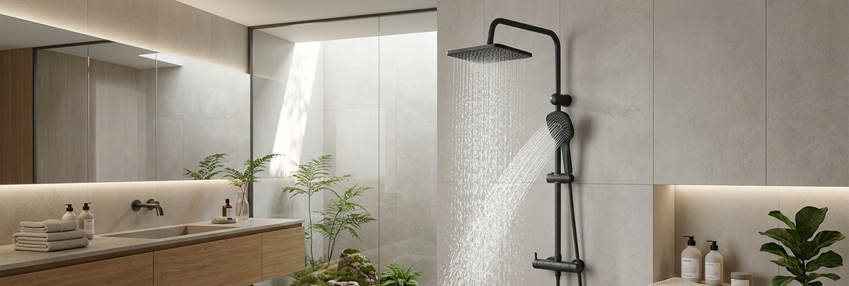 Colonnes de douche noires