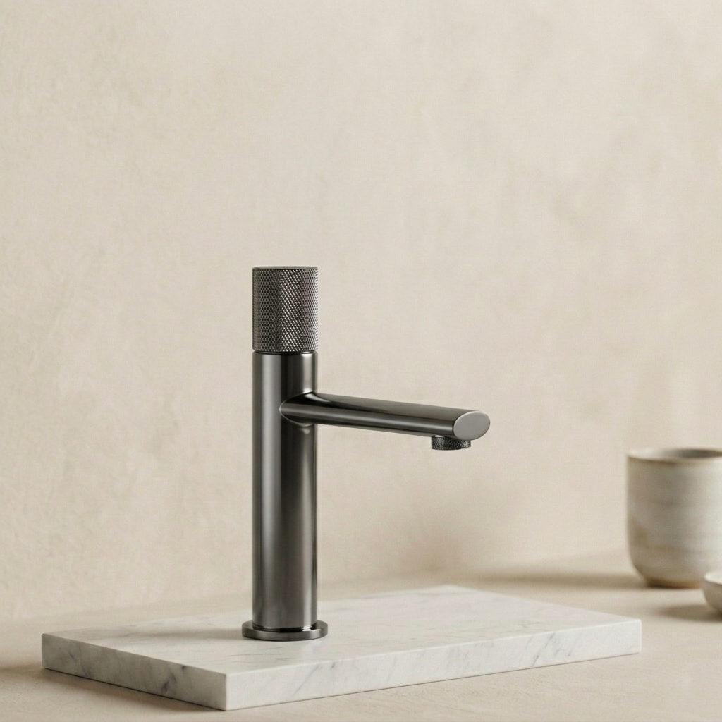 Robinet de salle de bain en laiton gris brossé Hydro Design