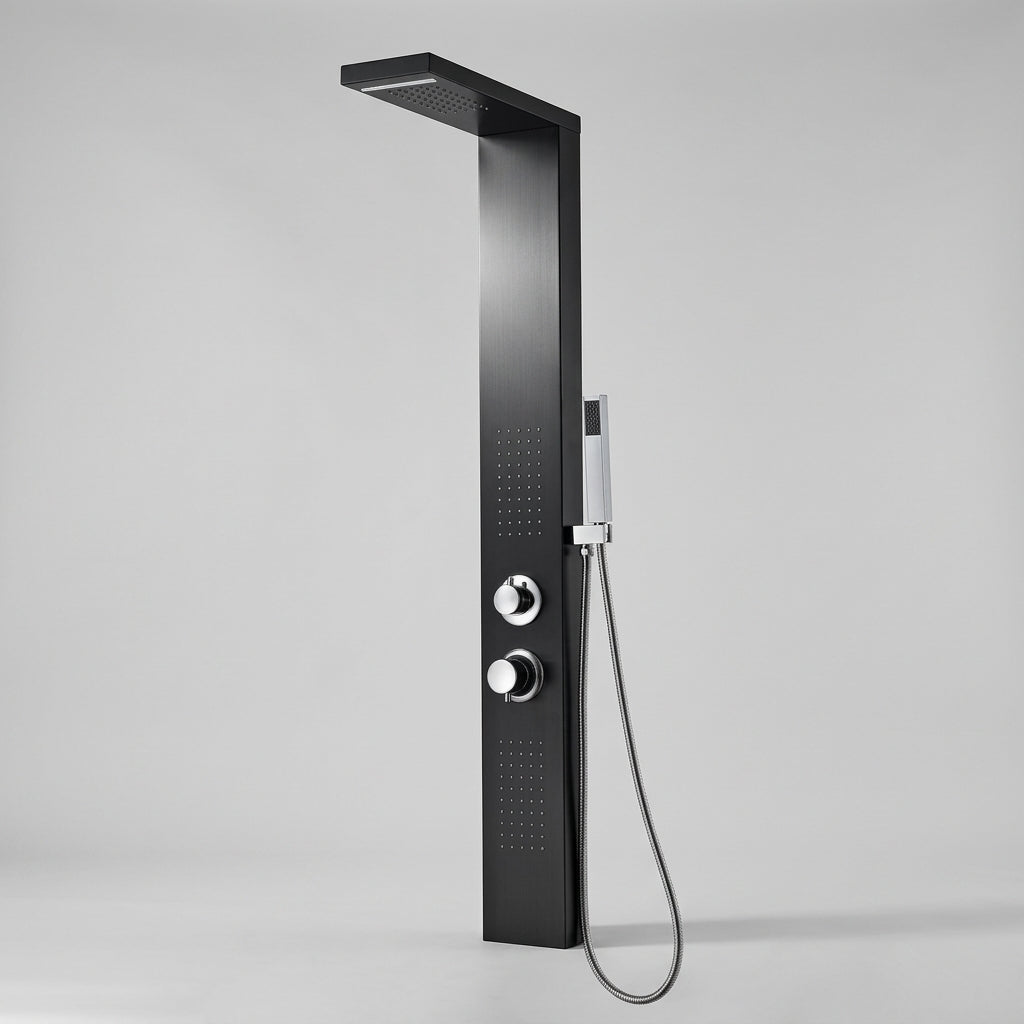 Colonne de Douche Hydromassante Noire