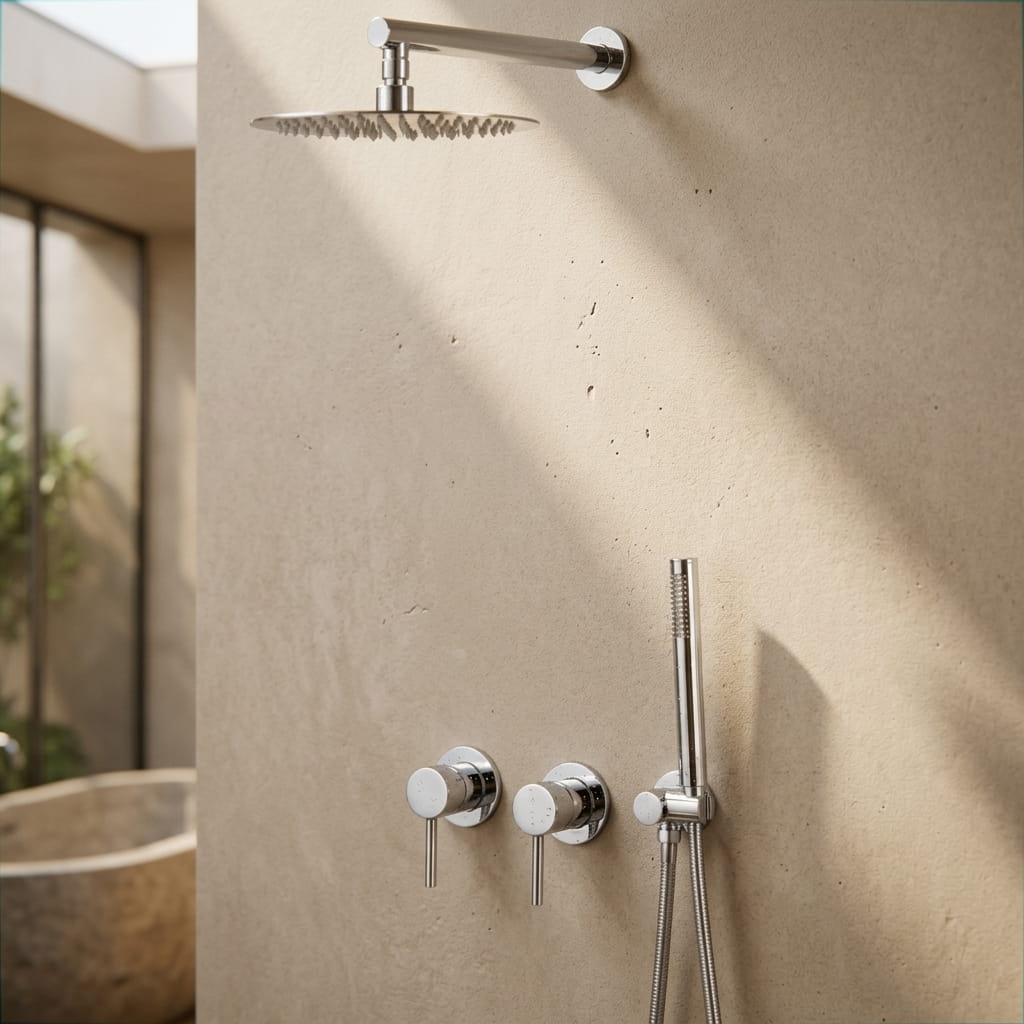 Colonne de douche encastrable chrome