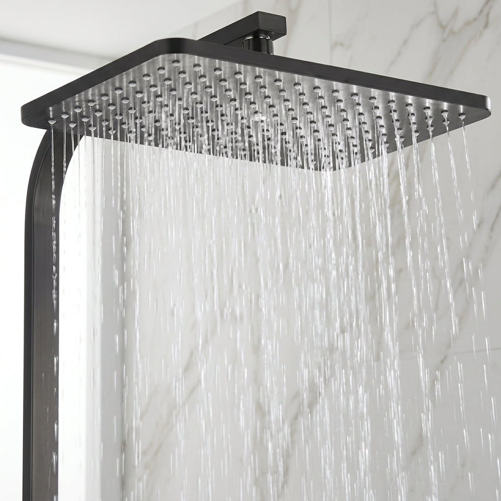Colonne de Douche Thermostatique Noir Mat avec Affichage Digital