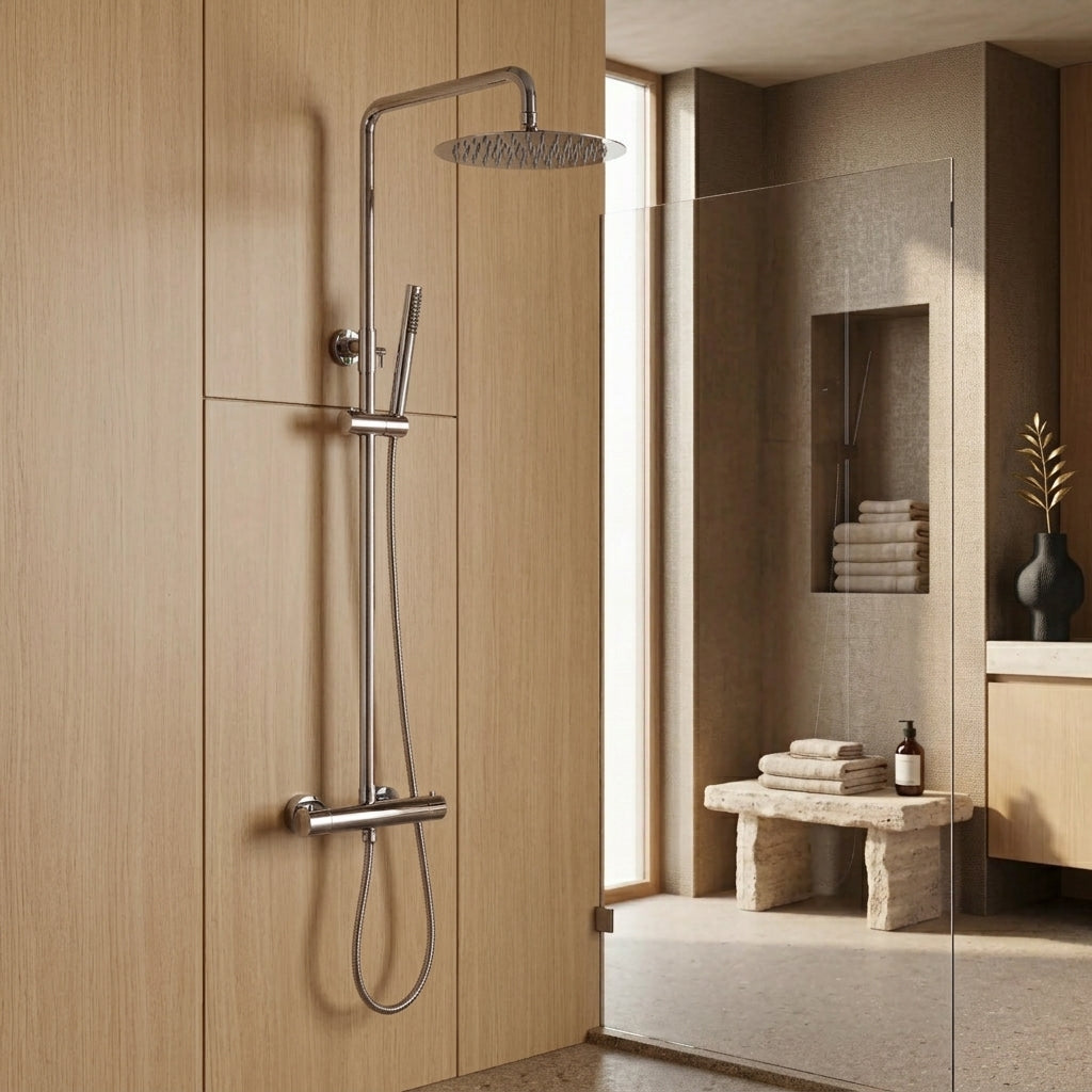 Colonne de douche thermostatique Chrome