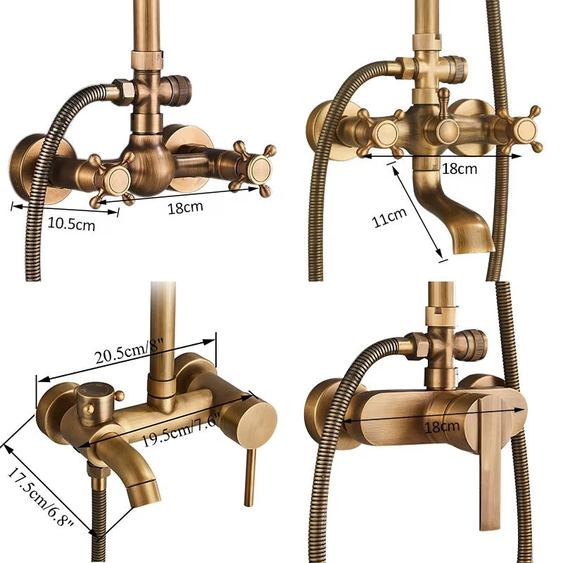 Colonne de Douche en Laiton Antique Hydro Design