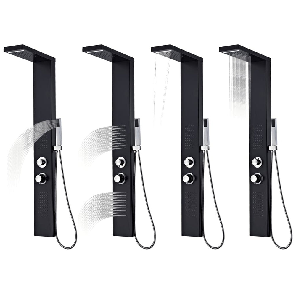Colonne de Douche Hydromassante Noire Hydro Design