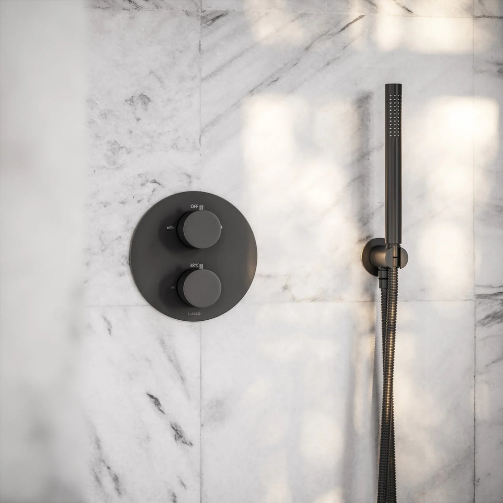 Colonne de Douche Encastrable Noir mat