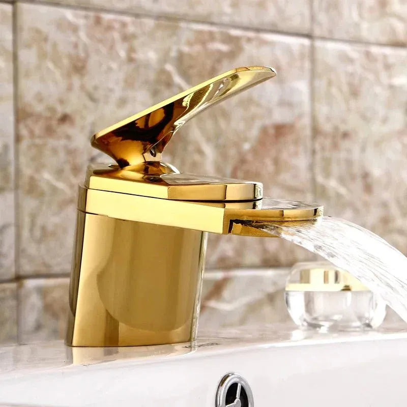 Robinet de Salle de Bain Cascade Or Hydro Design