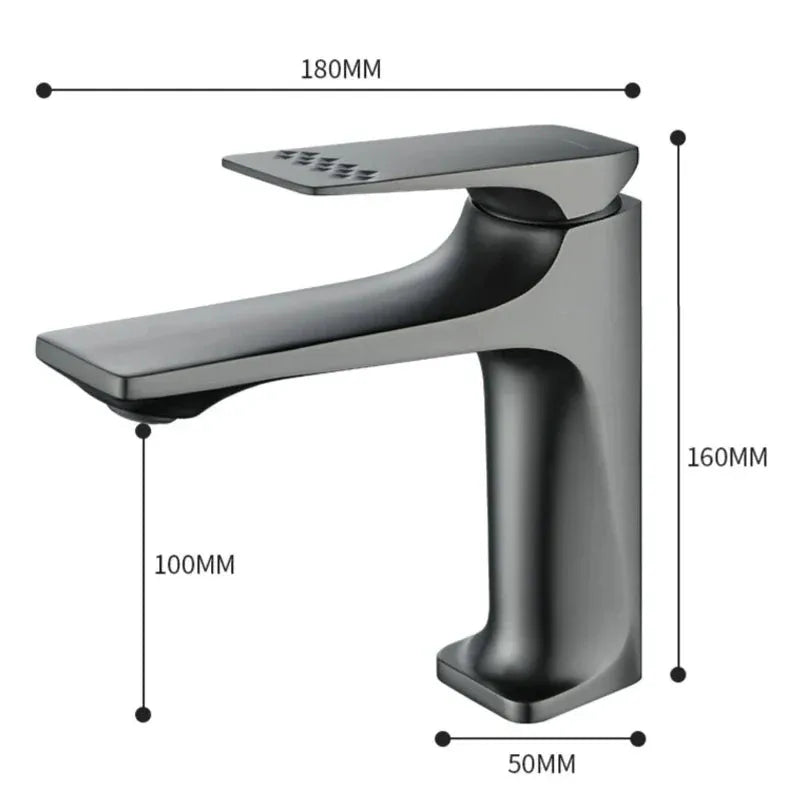 Robinet de salle de bain en laiton Chrome