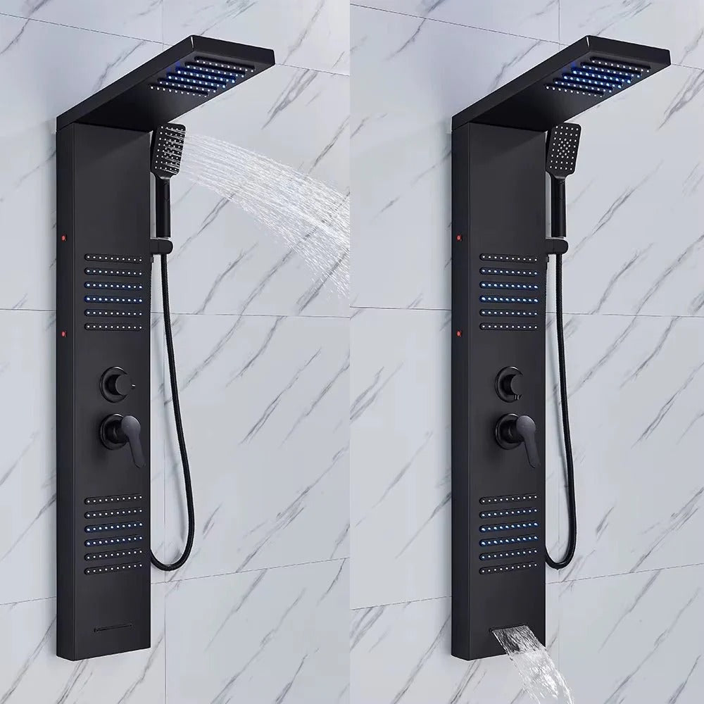 Colonne de Douche Hydromassante Noir Hydro Design