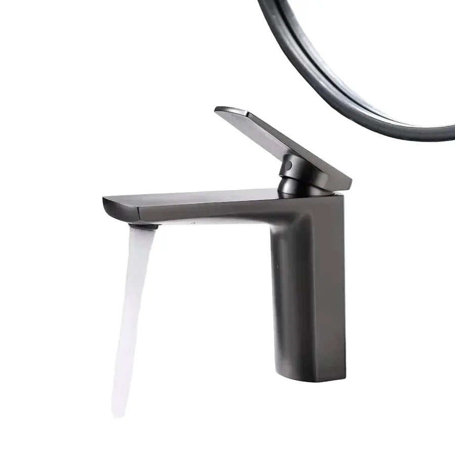 Robinet de Salle de Bain en Laiton Gris brossé Hydro Design