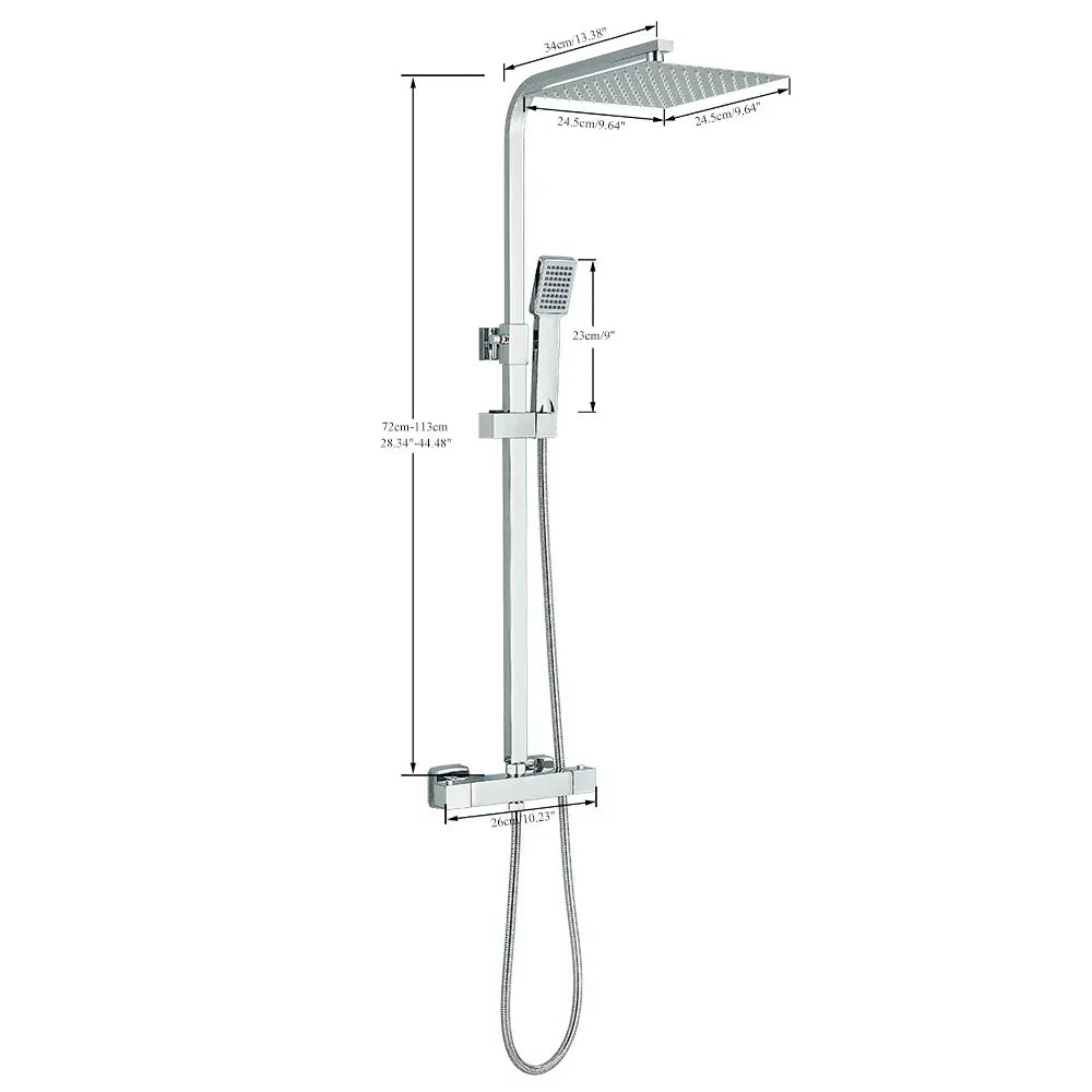 Colonne de Douche Thermostatique Chrome