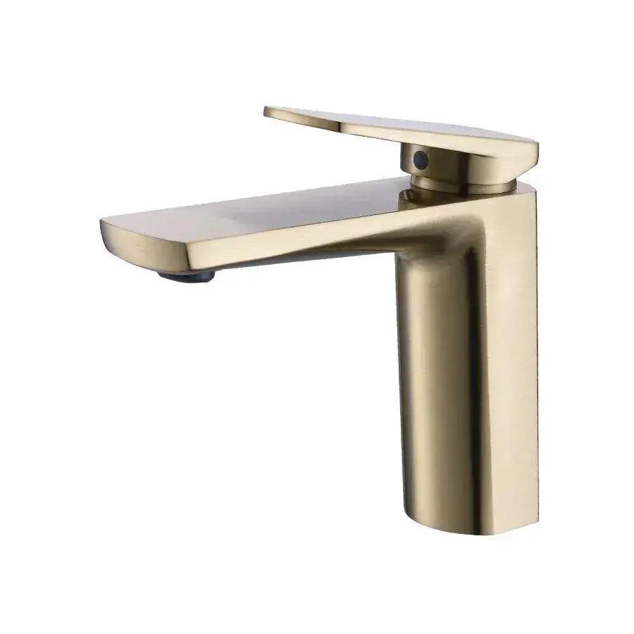 Robinet de Salle de Bain en Laiton Or brossé
