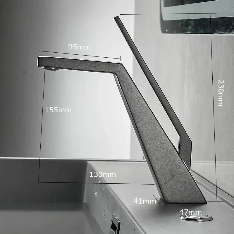 Robinet de salle de bain en laiton or brossé