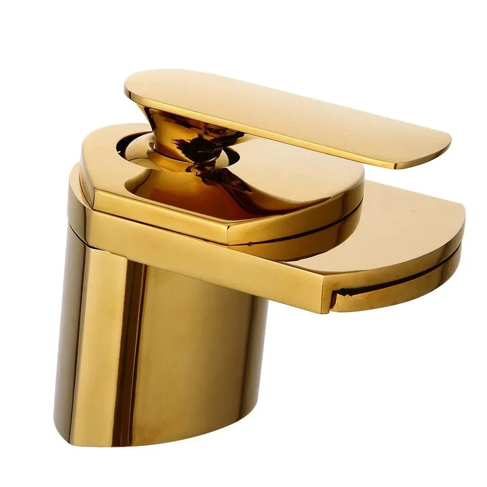 Robinet de Salle de Bain Cascade Or