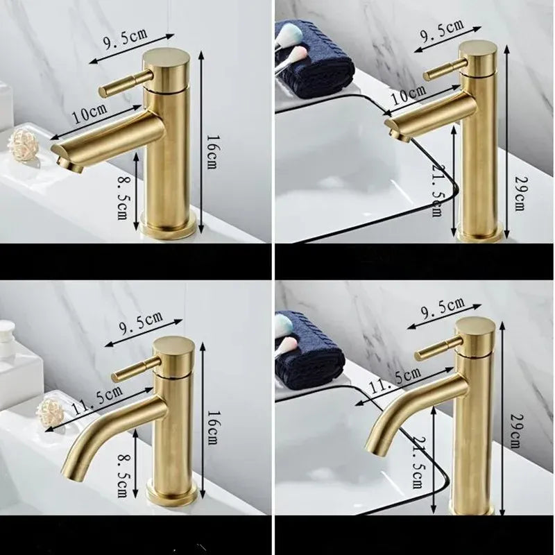 Mitigeur Lavabo Or Brossé Hydro Design