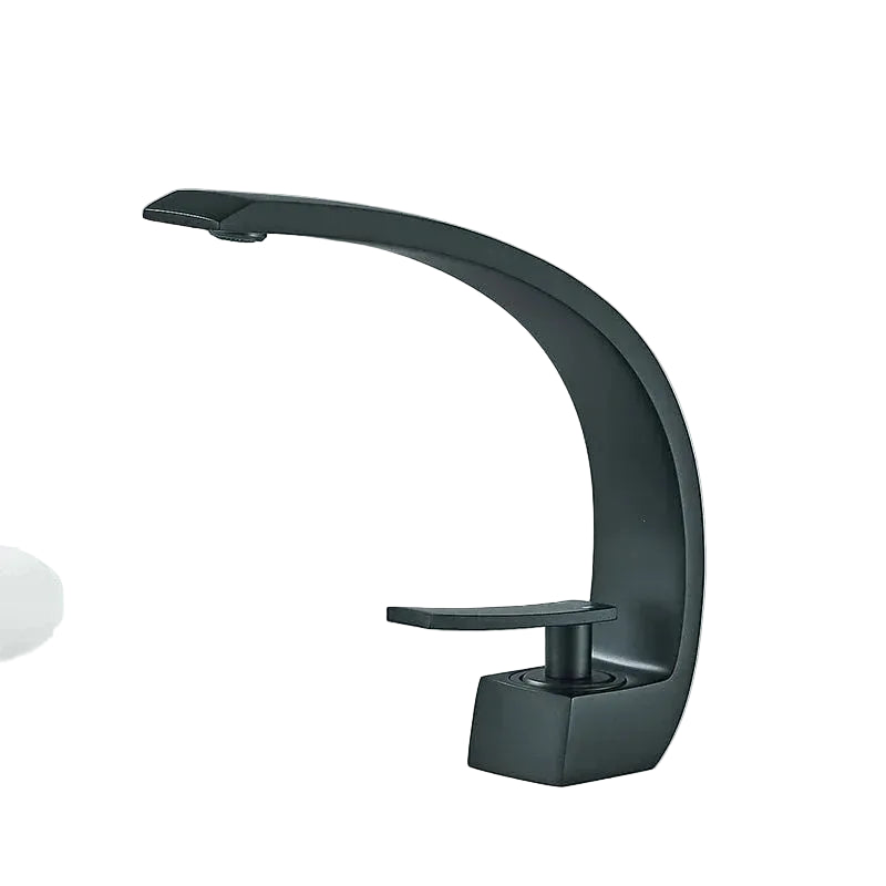 Robinet de Salle de Bain en Laiton Courbé Noir mat Hydro Design