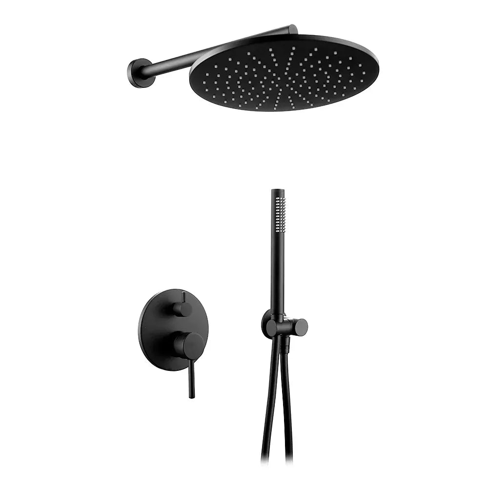 Colonne de Douche Encastrable Noir mat