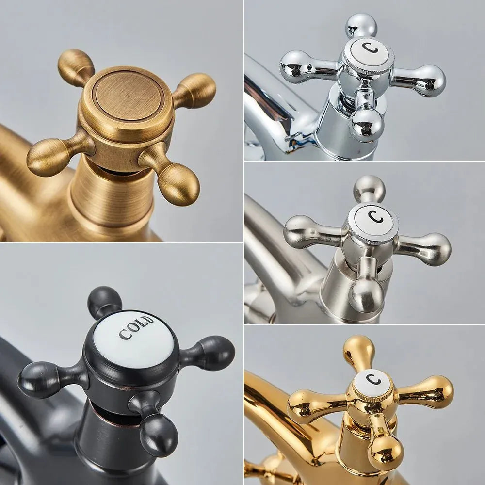 Robinet de salle de bain antique en laiton Hydro Design