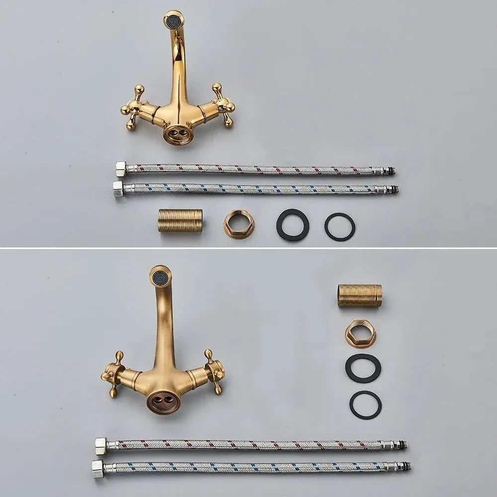 Robinet de salle de bain antique en laiton Hydro Design