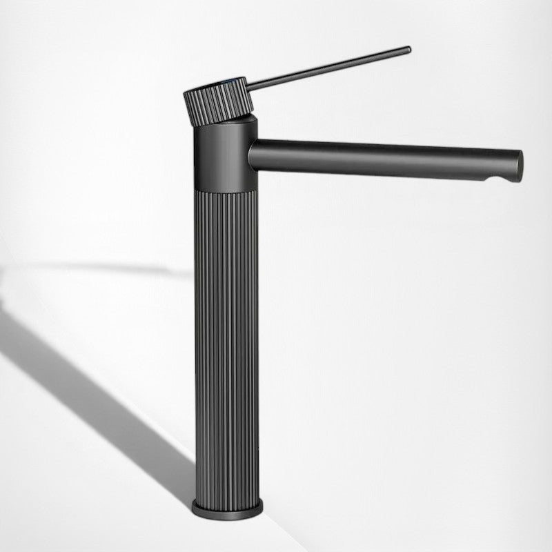 Robinet de salle de bain Gris Brossé Long Hydro Design