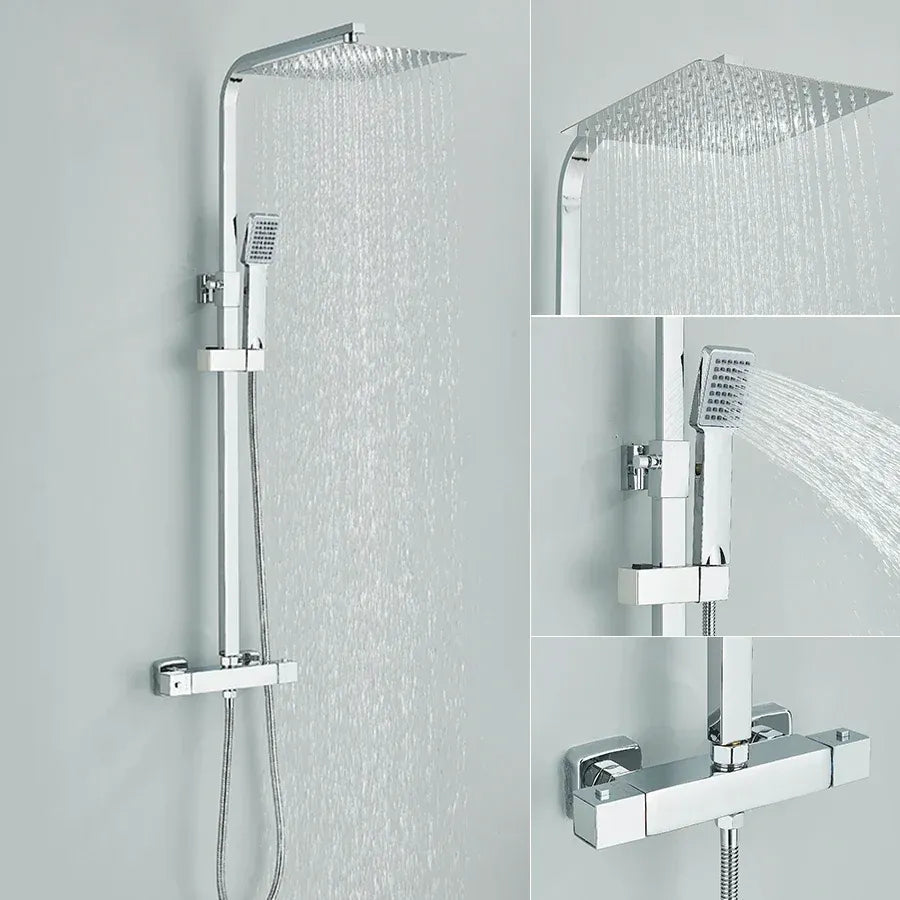 Colonne de Douche Thermostatique Chrome Hydro Design