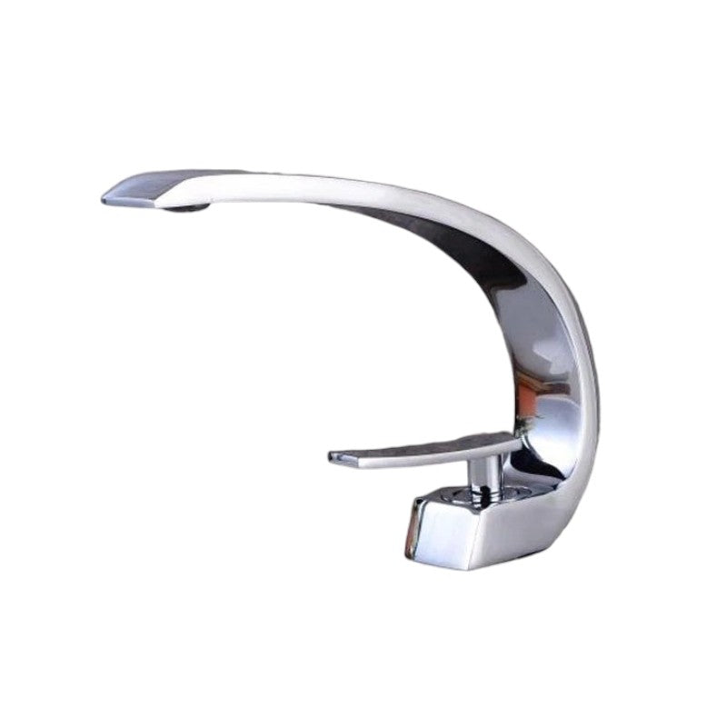 Robinet de Salle de Bain en Laiton Courbé Chrome Hydro Design