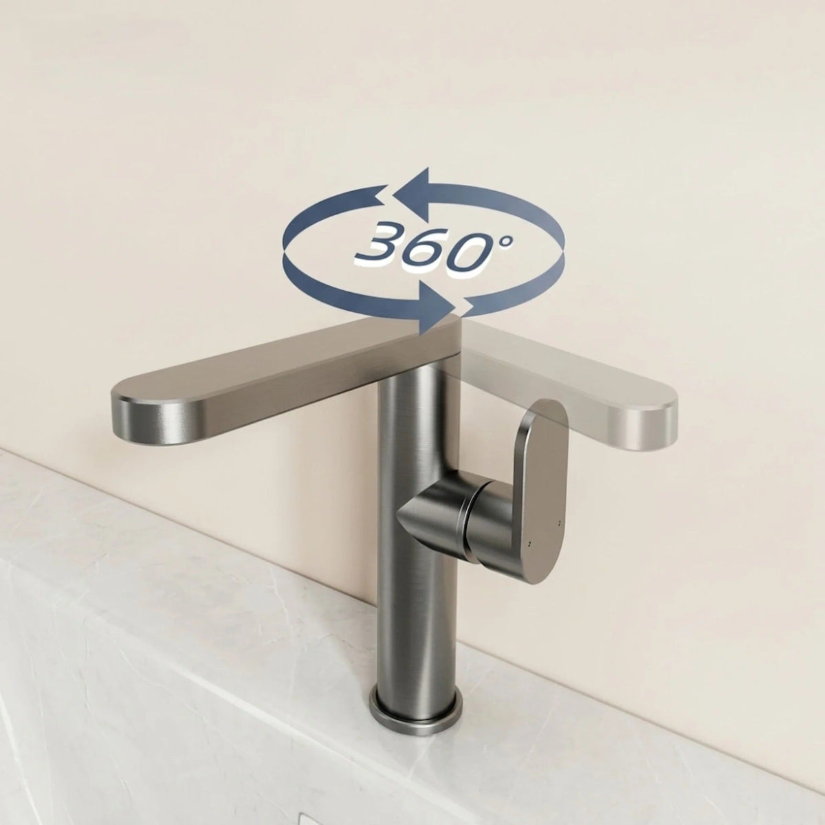 Robinet Salle de Bain Gris 360°