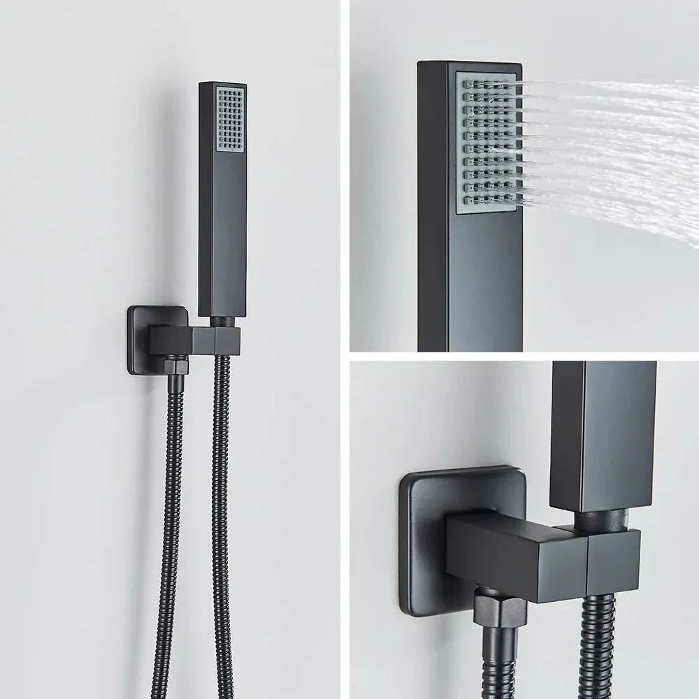 Colonne de Douche Encastrable Noir Mat Hydro Design