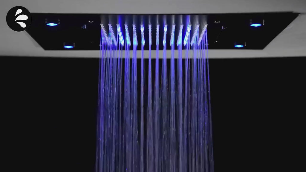 Colonne de Douche Encastrable Noir Mat